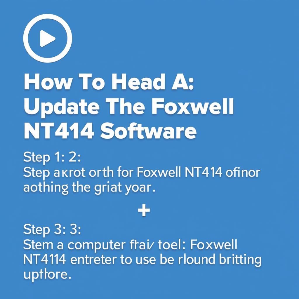 Foxwell NT414 Update Process