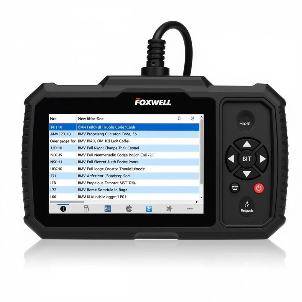 Foxwell NT510 displaying fault codes on a BMW E90