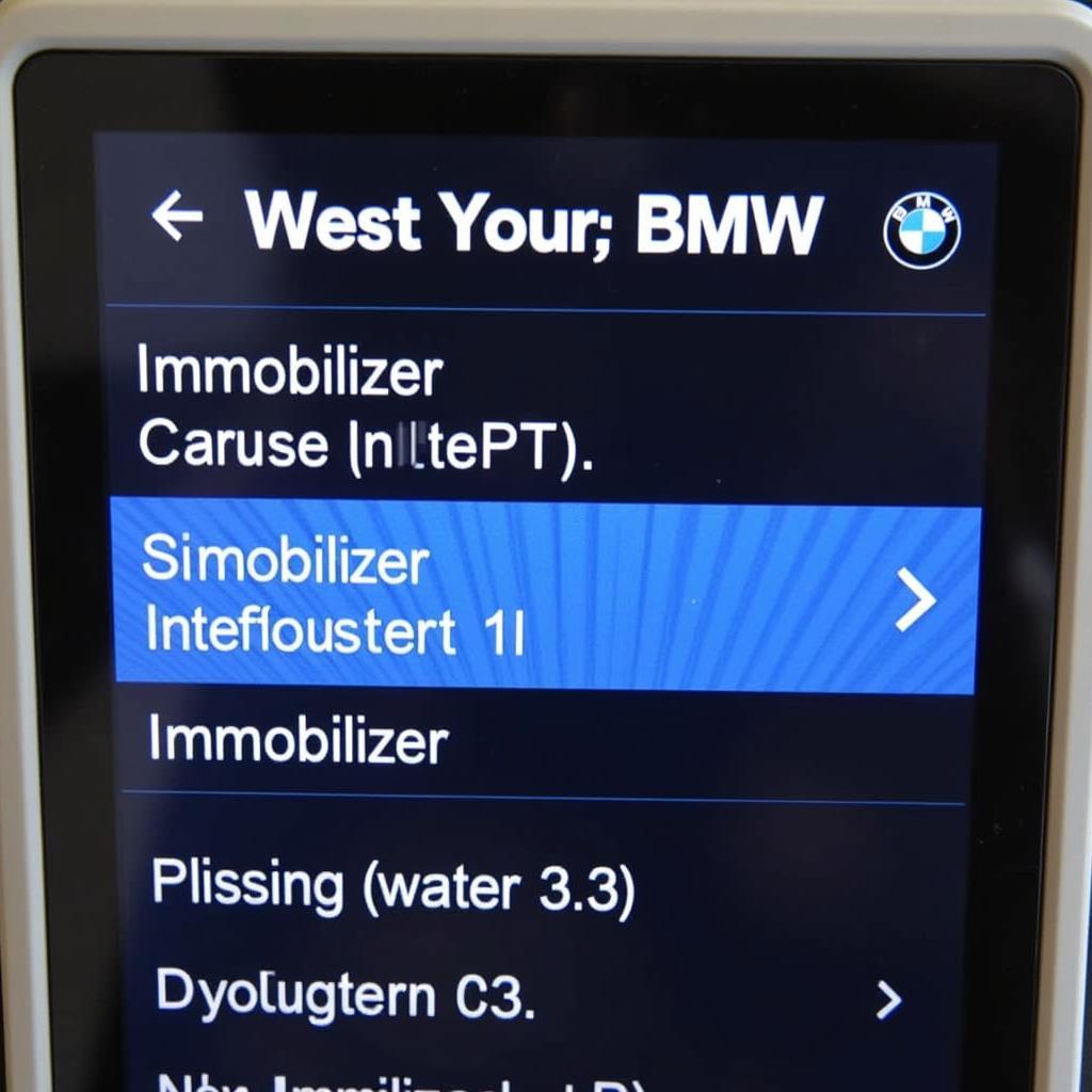 Foxwell NT510 BMW Menu