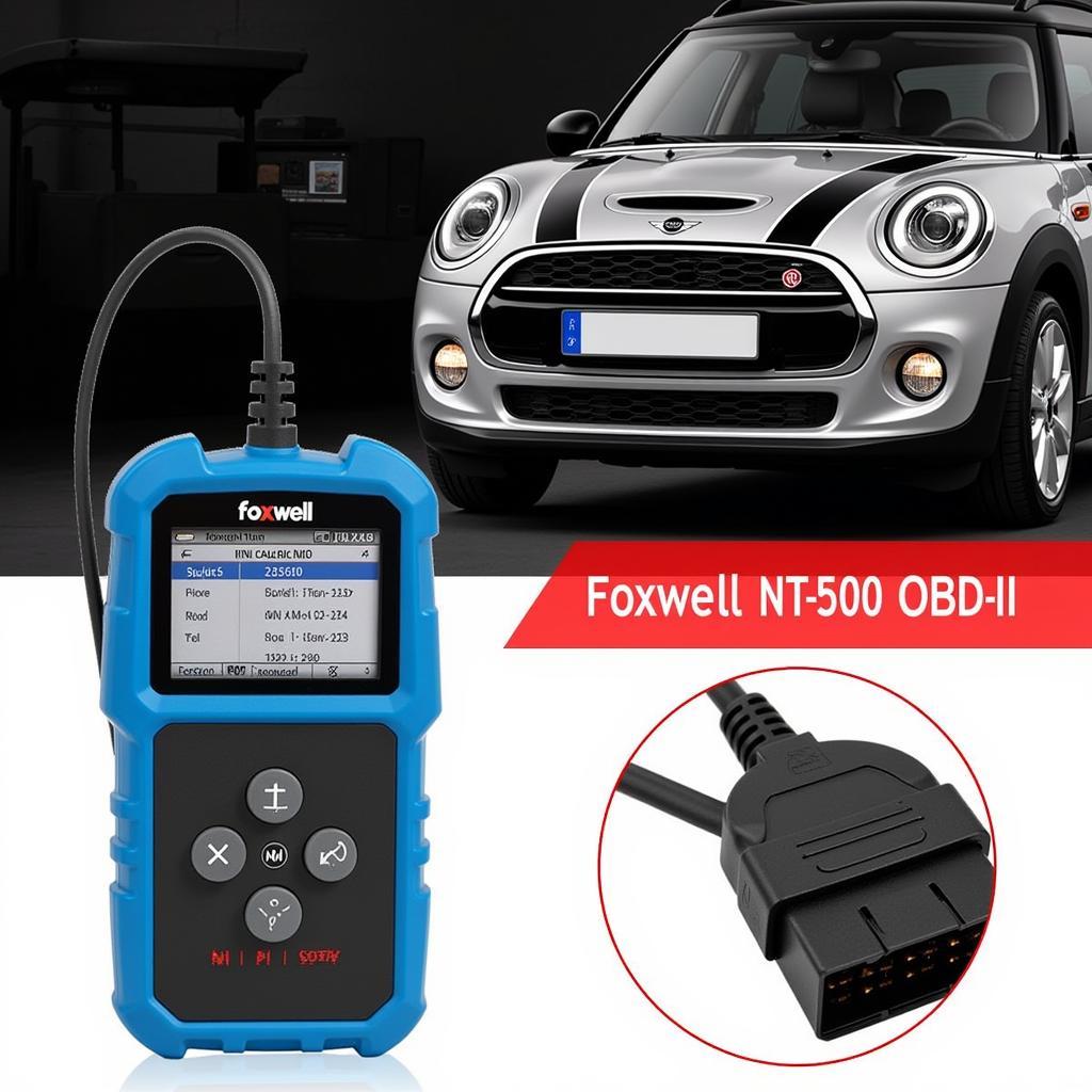 Foxwell NT510 Connected to Mini Cooper OBD Port