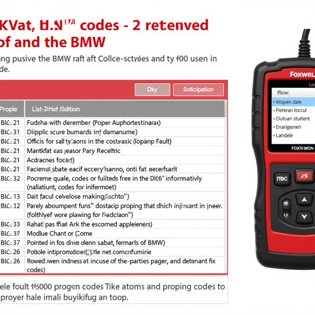 Foxwell NT510 Reading BMW Fault Codes