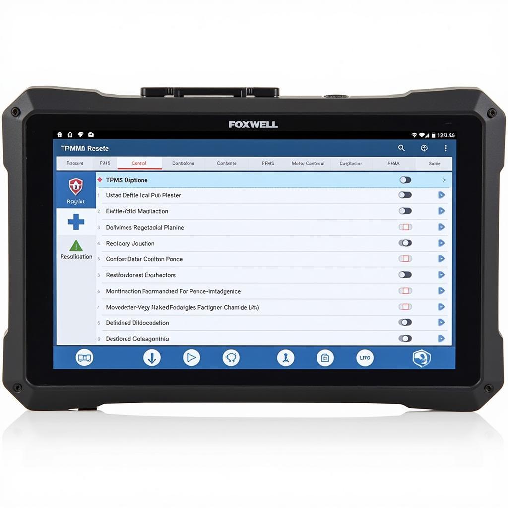 Foxwell NT510 TPMS Reset Menu