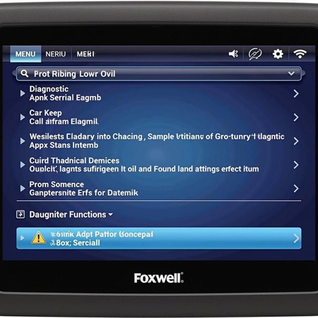 Foxwell NT520 Pro User Interface