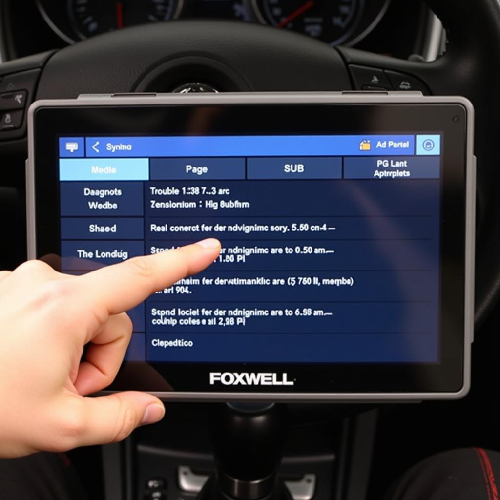 Foxwell NT624 Elite Displaying Diagnostic Results