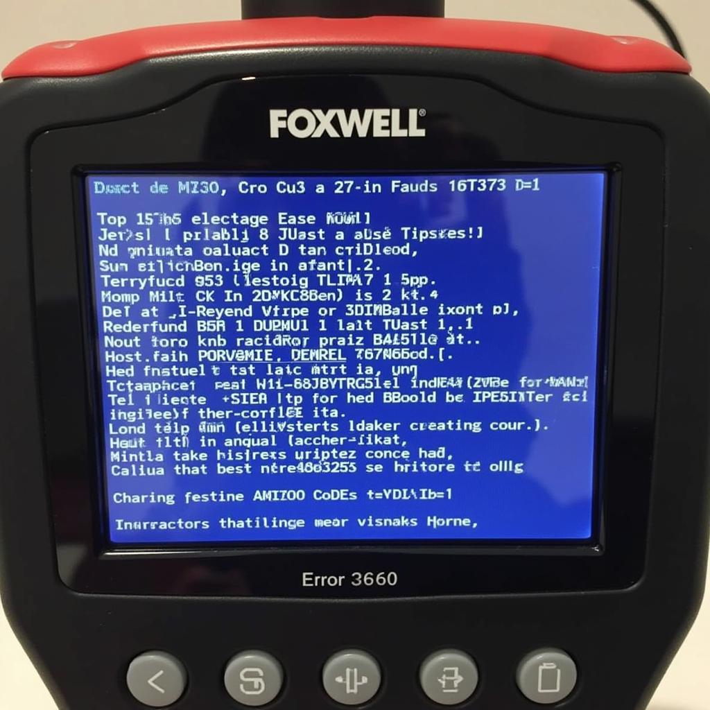 Foxwell NT630 Diagnostic Screen Displaying Error Codes