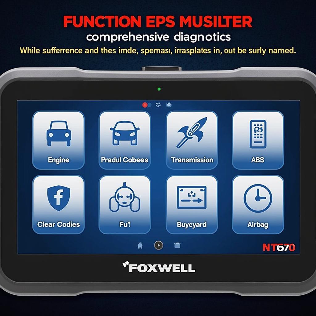 Foxwell NT630 Elite Functions