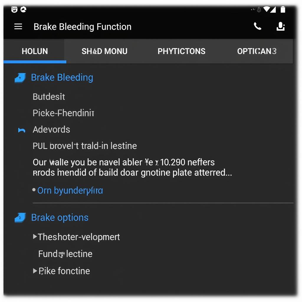 Foxwell NT630 Menu for Brake Bleeding