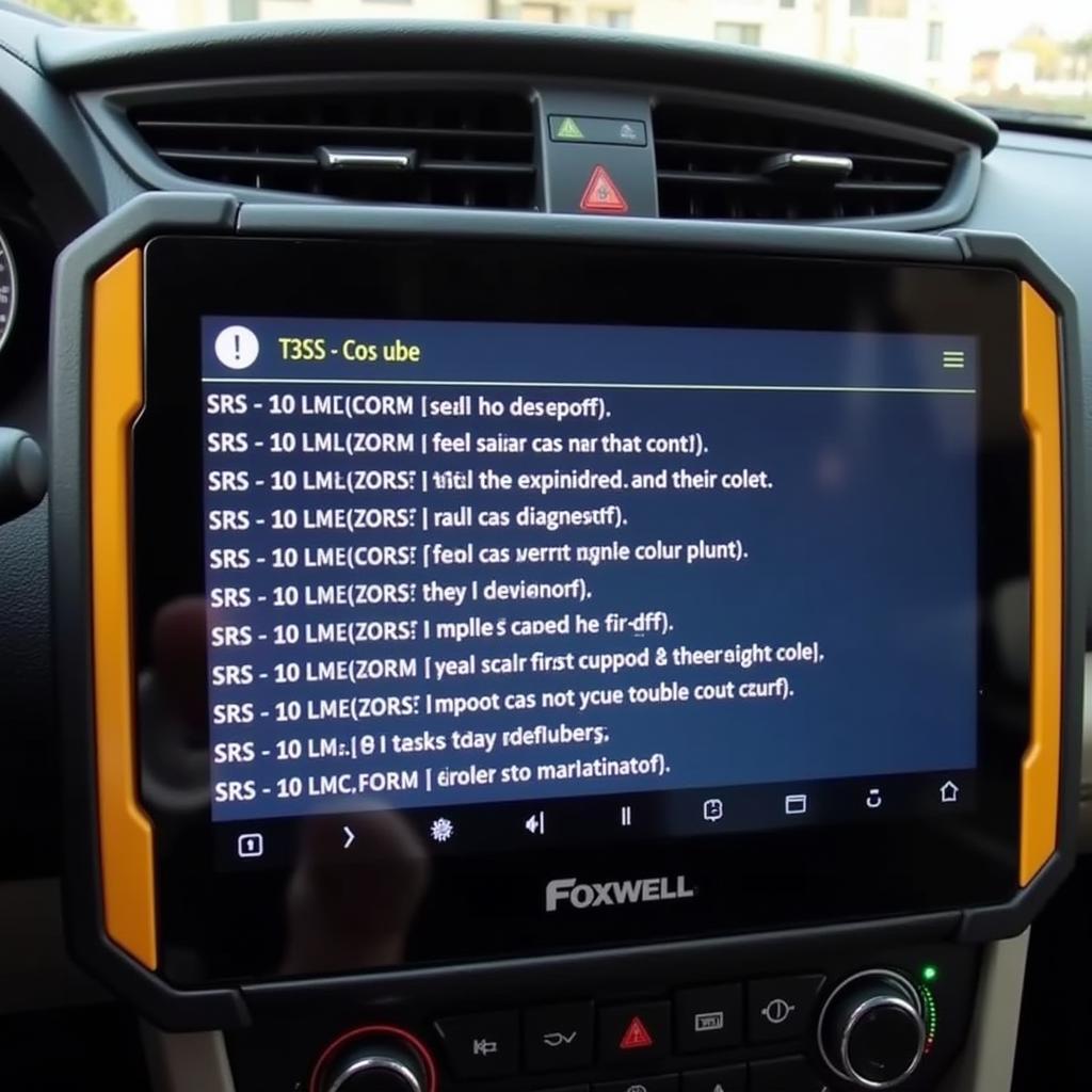 Foxwell NT630 Plus Displaying SRS Codes