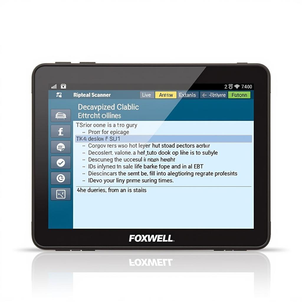 Foxwell NT650 Diagnostic Screen