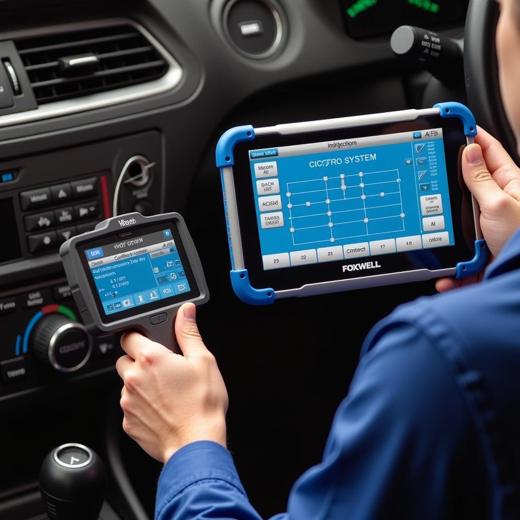 Foxwell OBE Scanner Performing Bi-directional Control