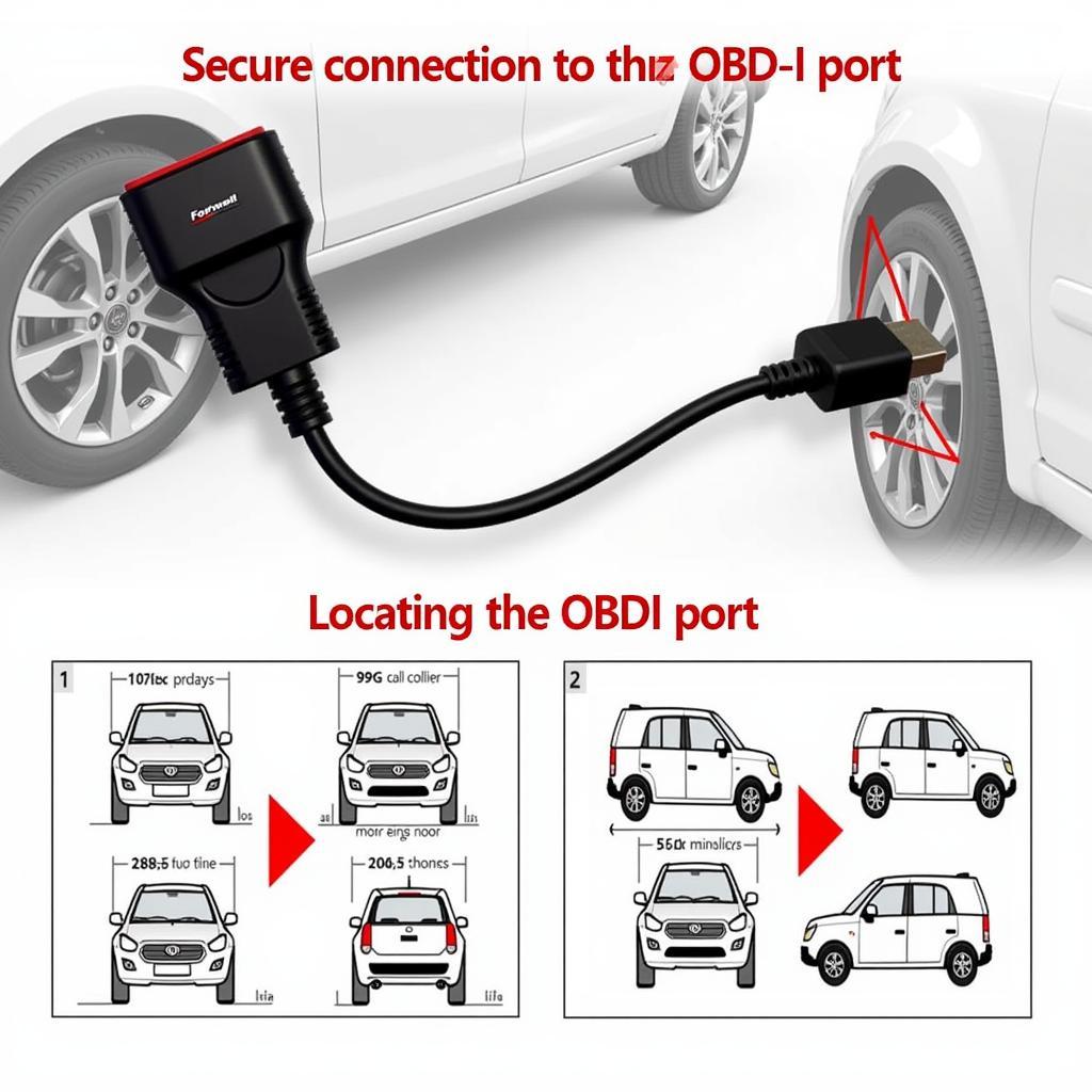 Foxwell SC Connected to OBD-II Port