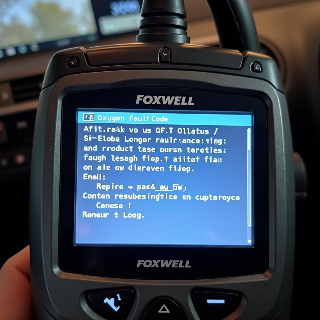 Foxwell Scan Tool Displaying Oxygen Sensor Fault Codes