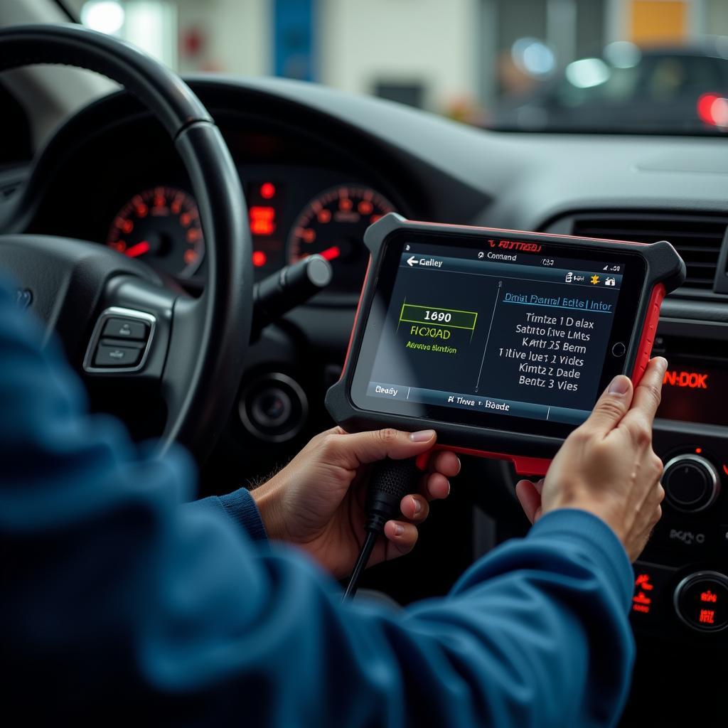 Foxwell Scanner in Use for Car Diagnostics