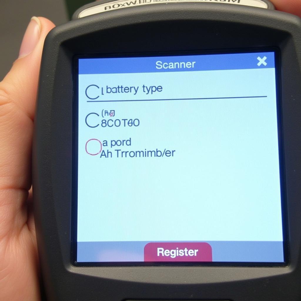 Foxwell Scanner Displaying Battery Information