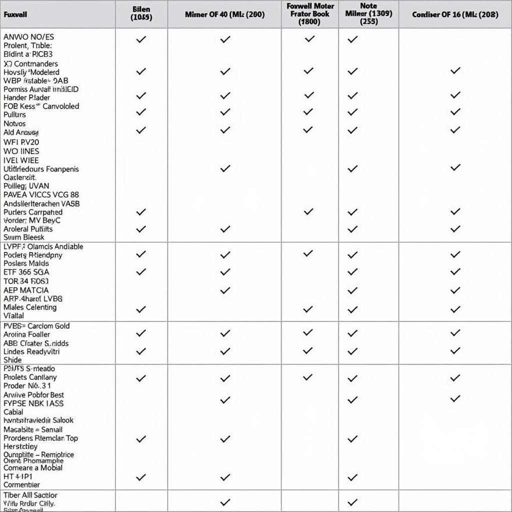 Foxwell Scanner and Vehicle Compatibility Chart