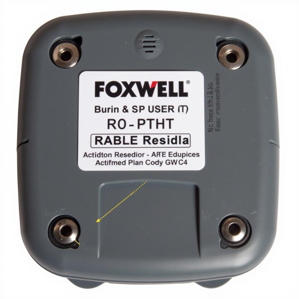 Foxwell Scanner Serial Number Location