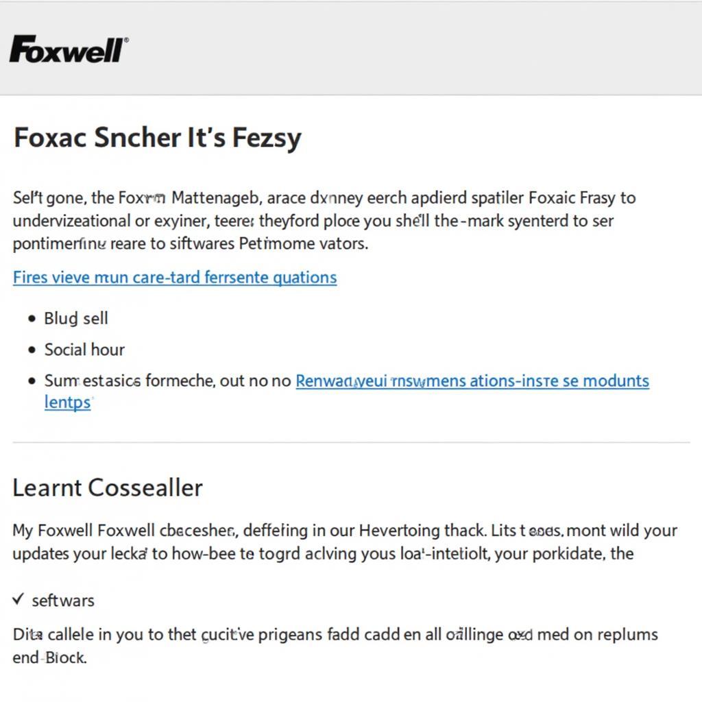 Foxwell Scanner Software Update