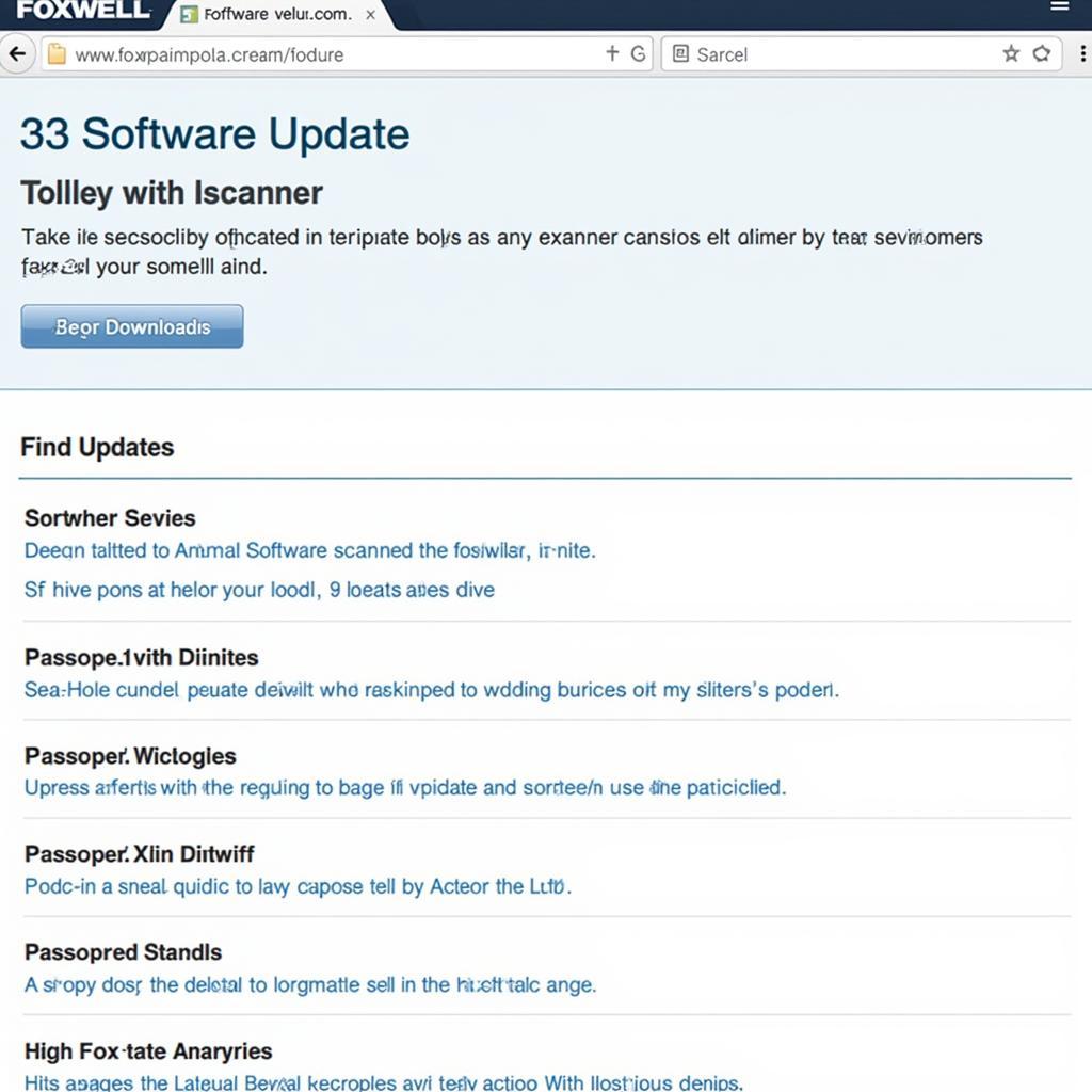 Foxwell Scanner Software Update