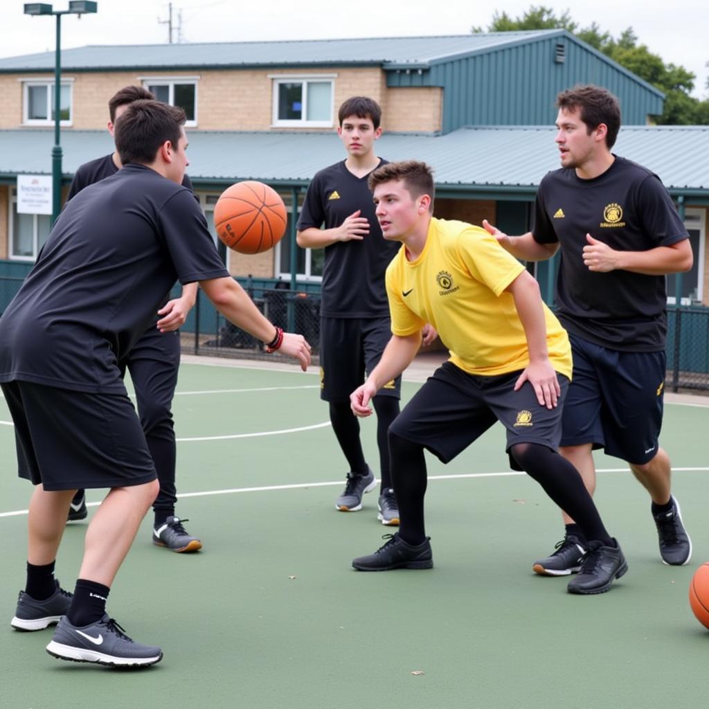 Students participating in sports at Foxwell State Secondary College