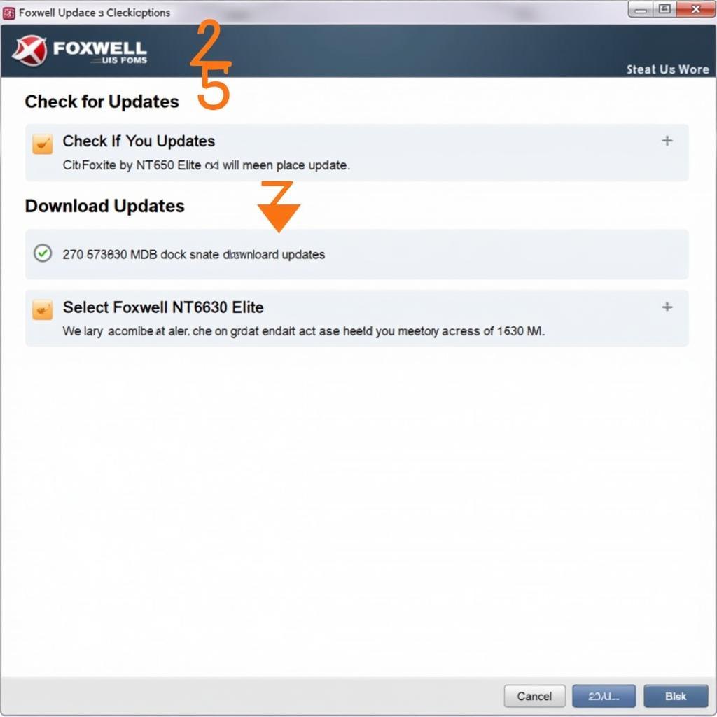 Foxwell Update Software Screenshot