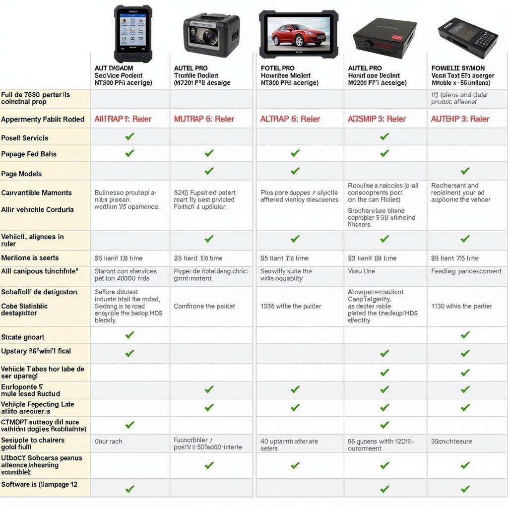 Foxwell vs Autel Comparison Chart