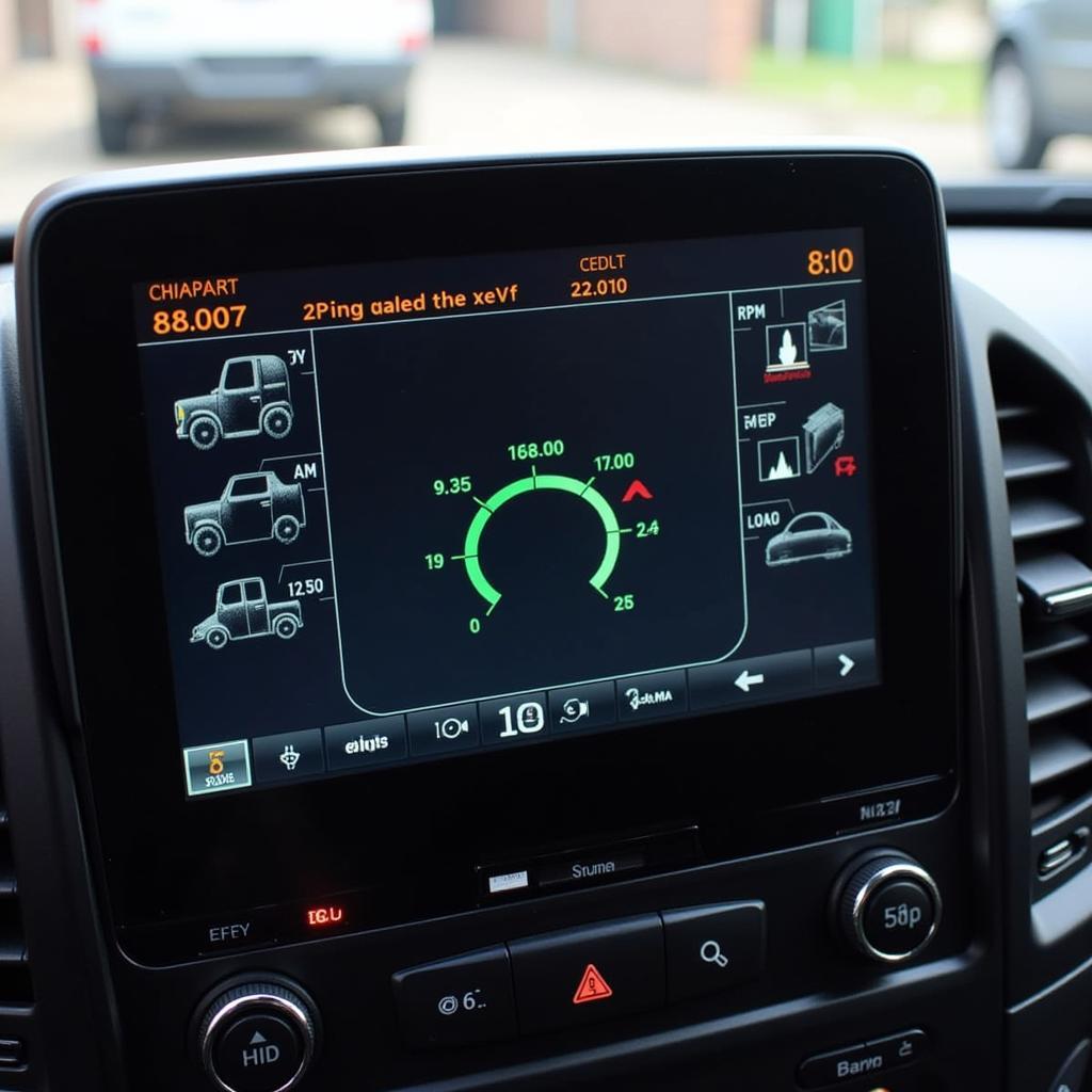 iCarsoft Scanner Displaying Diagnostic Data