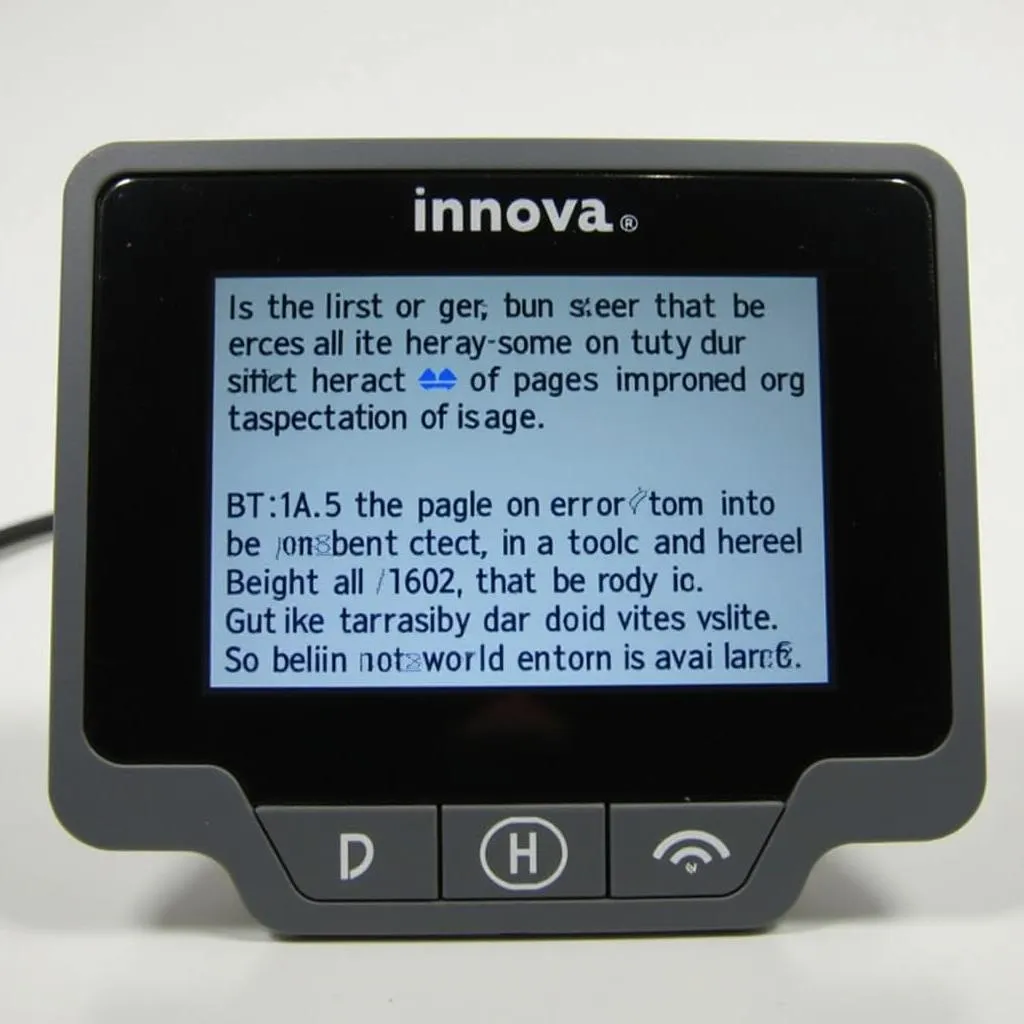 Innova 1003 OBD2 diagnostic tool displaying an error code on its screen