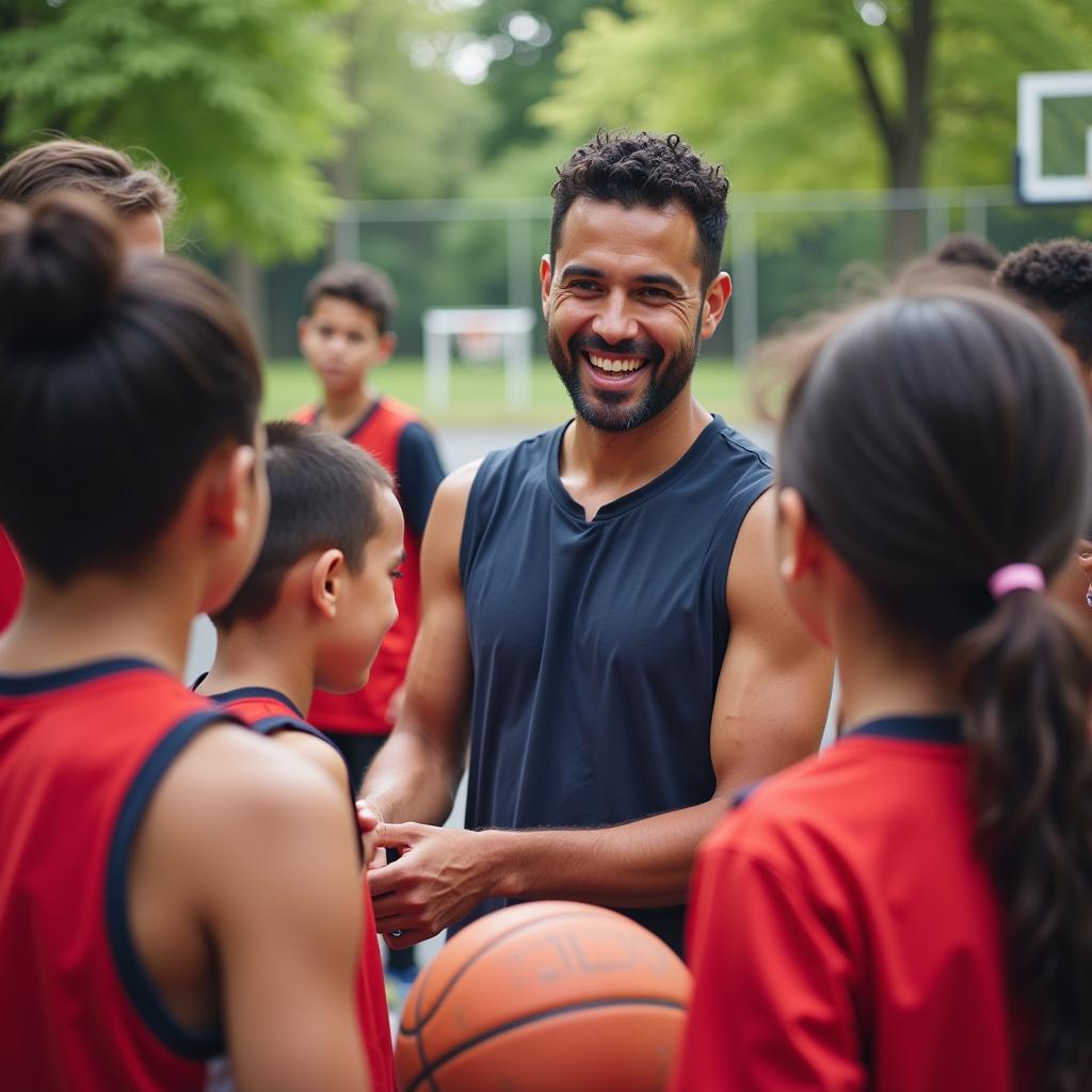 Joel Foxwell Coaching Youth Basketball Camp