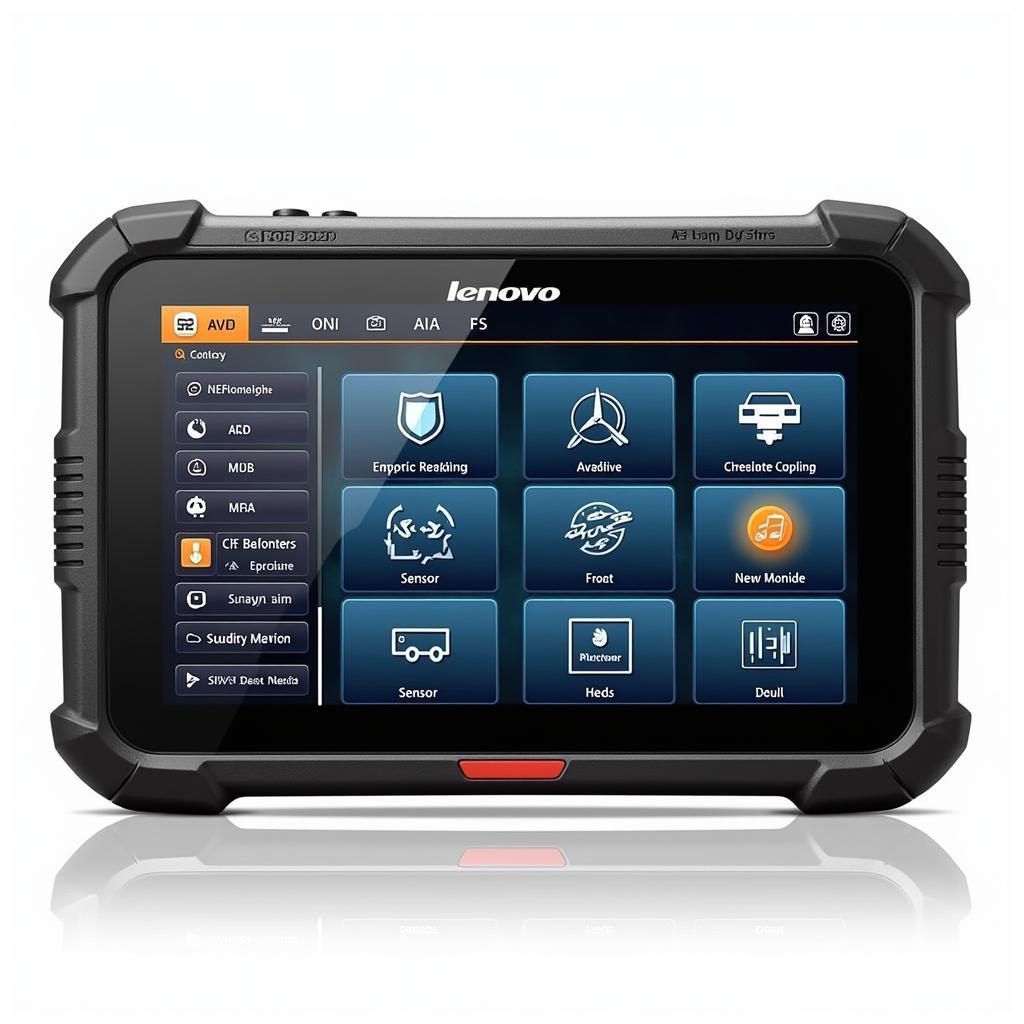 Lenovo Diagnostic Tool Interface Displaying Vehicle Data