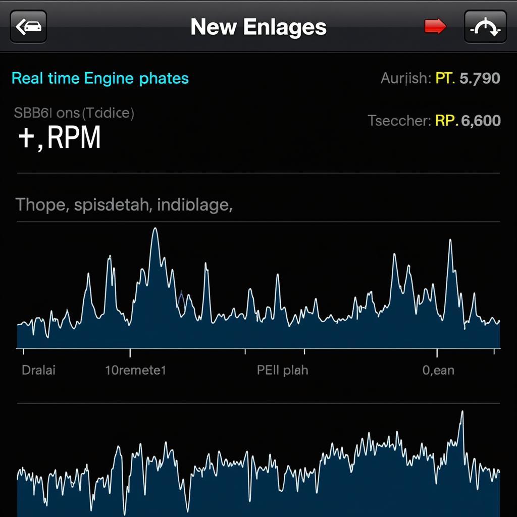 Live data stream displayed on an iPhone car diagnostic app.