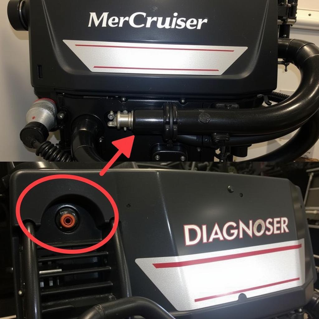 Locating the Diagnostic Port on a MerCruiser Engine