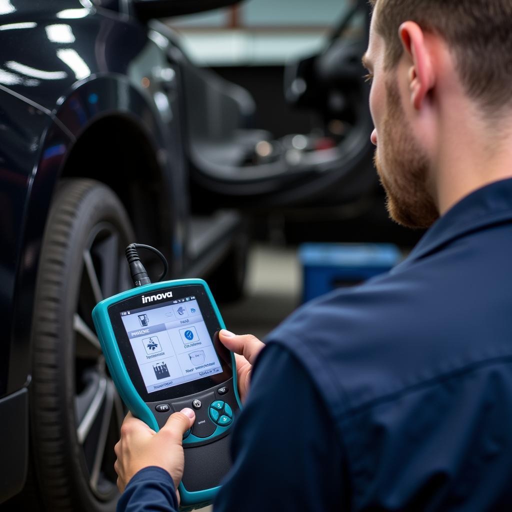 Mechanic using Innova 3130