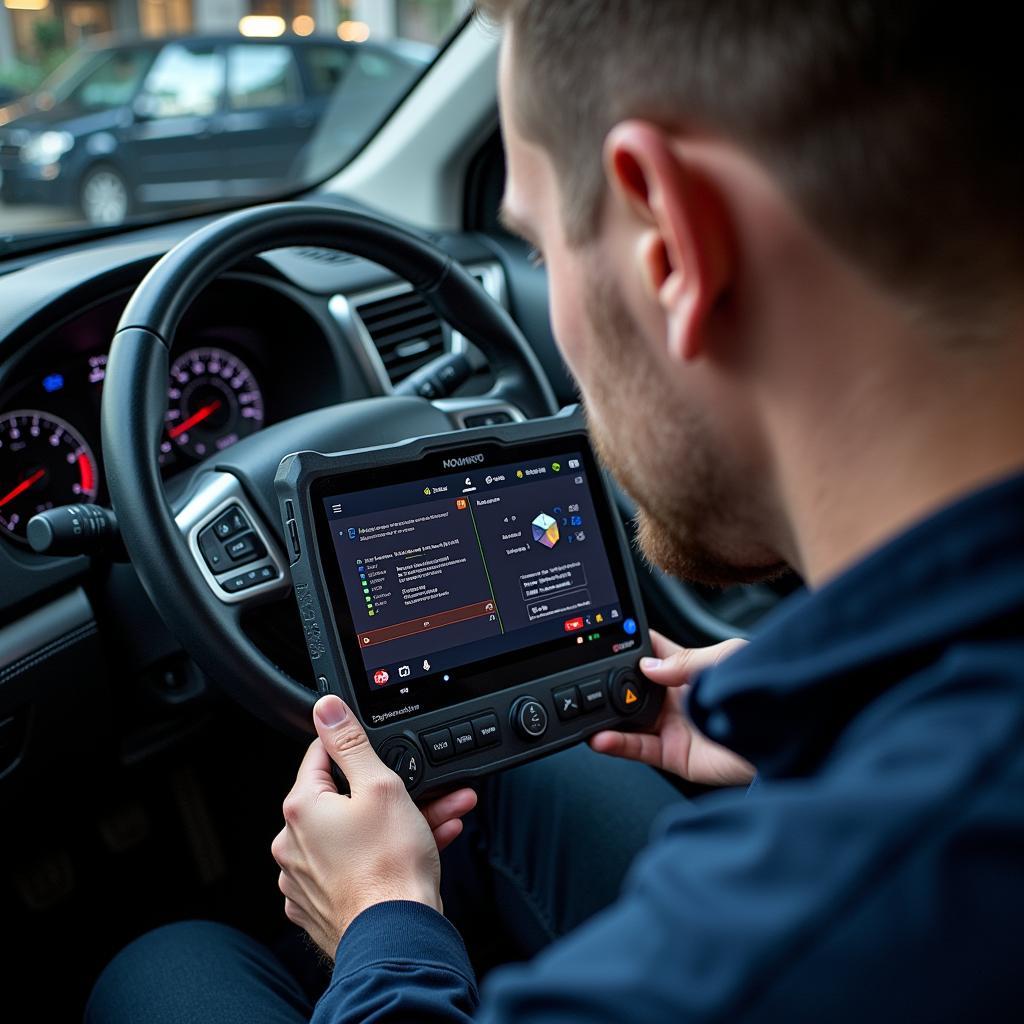 Automotive Technician Utilizing Mouseinfo