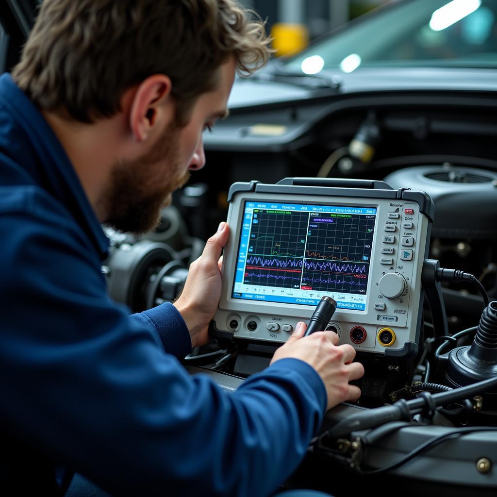 Utilizing an oscilloscope for in-depth vehicle analysis