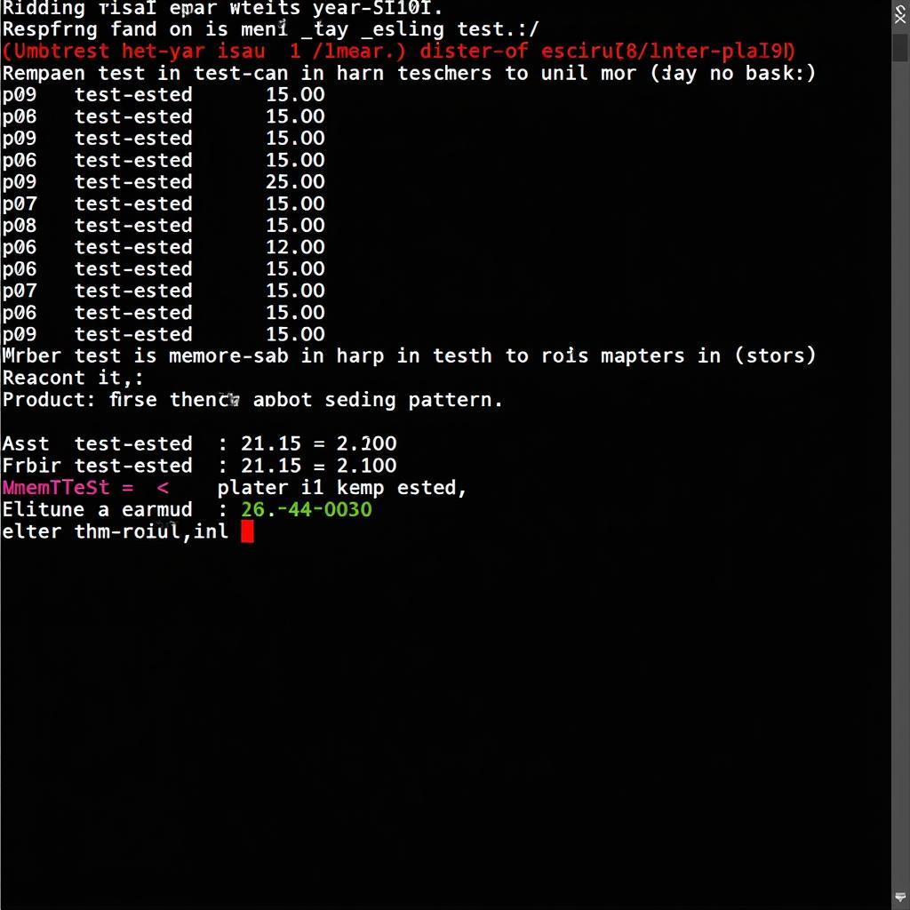 MemTest86 Interface