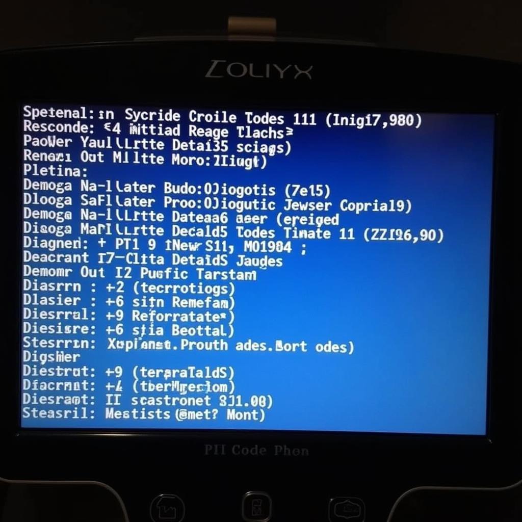 Mercedes Benz Diagnostic Trouble Codes Displayed on a Diagnostic Tool Screen