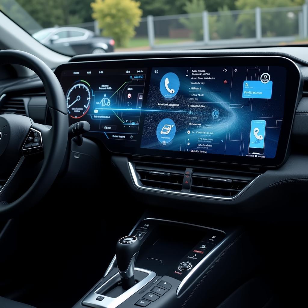 Modern Car Dashboard with Advanced Features