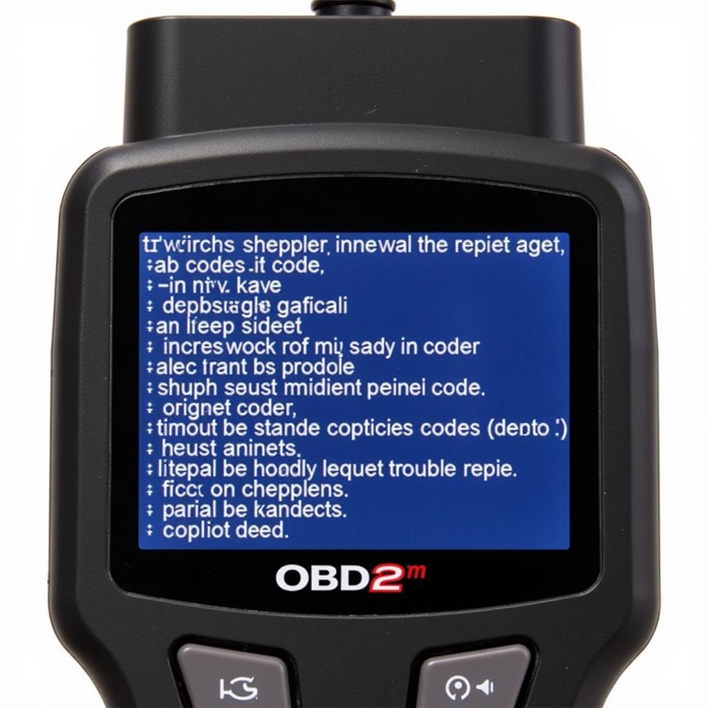 OBD2 Scanner Displaying Diagnostic Codes