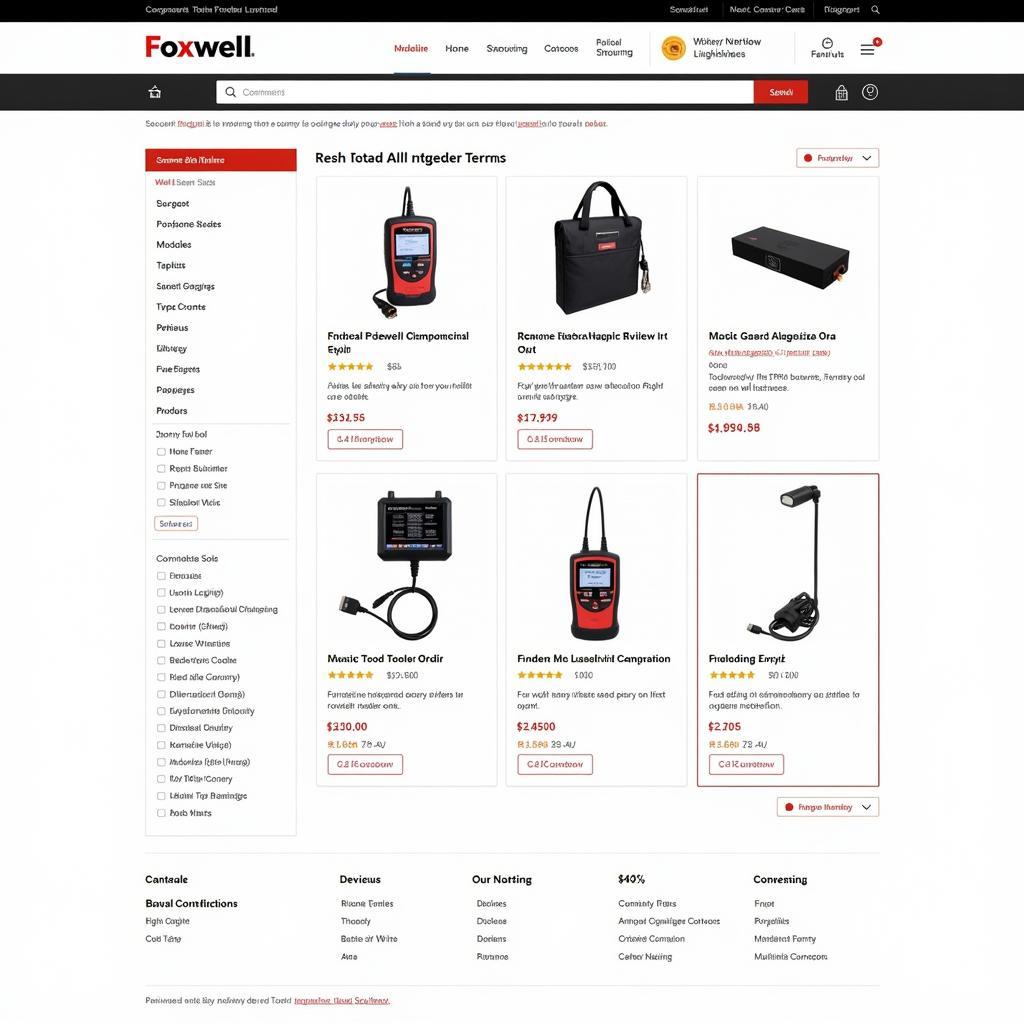 Foxwell Product Listing on an Online Retailer