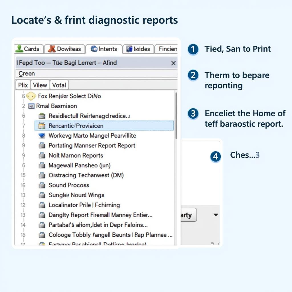 Printing a Diagnostic Report