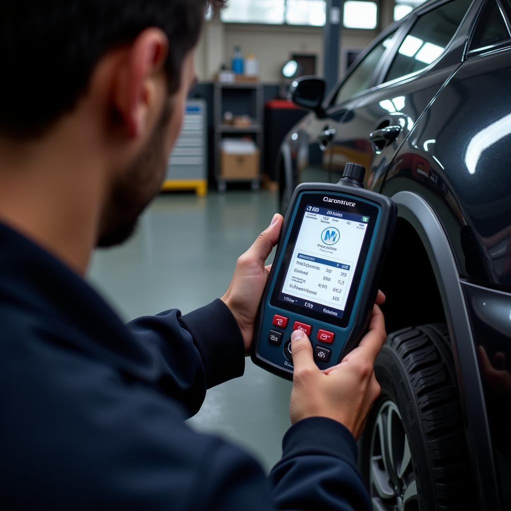 Professional-Grade OBD Scanner in Use