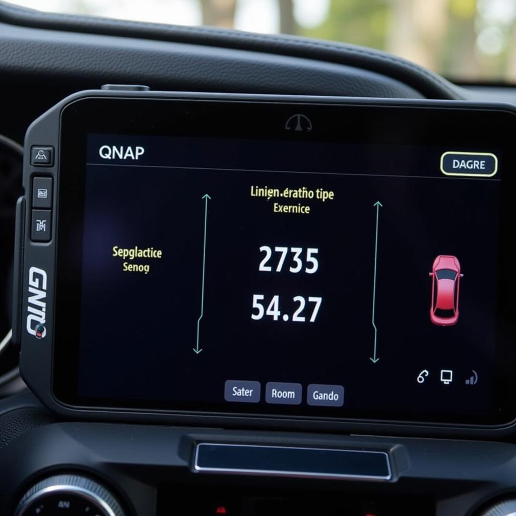 Display screen of a QNAP diagnostic tool showing live data