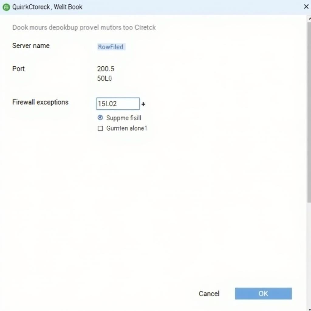 QuickBooks Network Settings