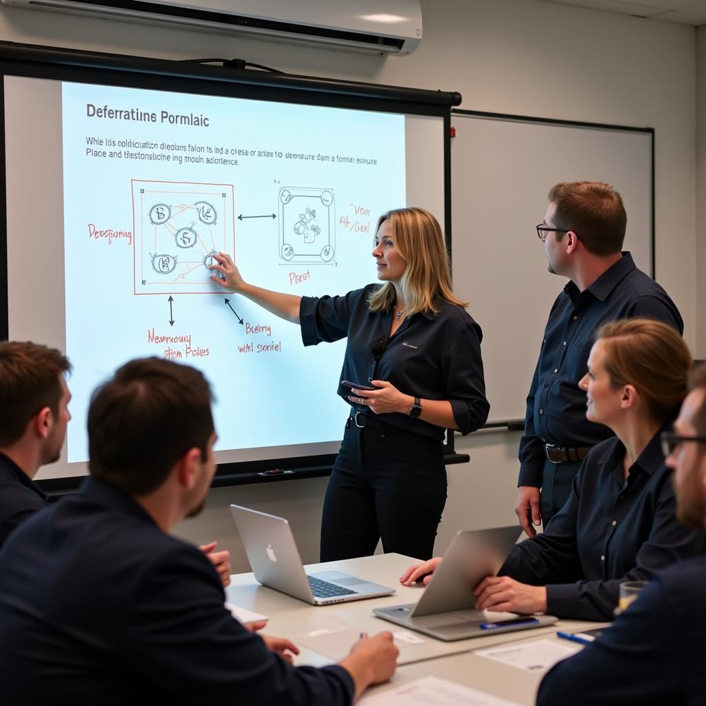 Sarah Foxwell leading a workshop