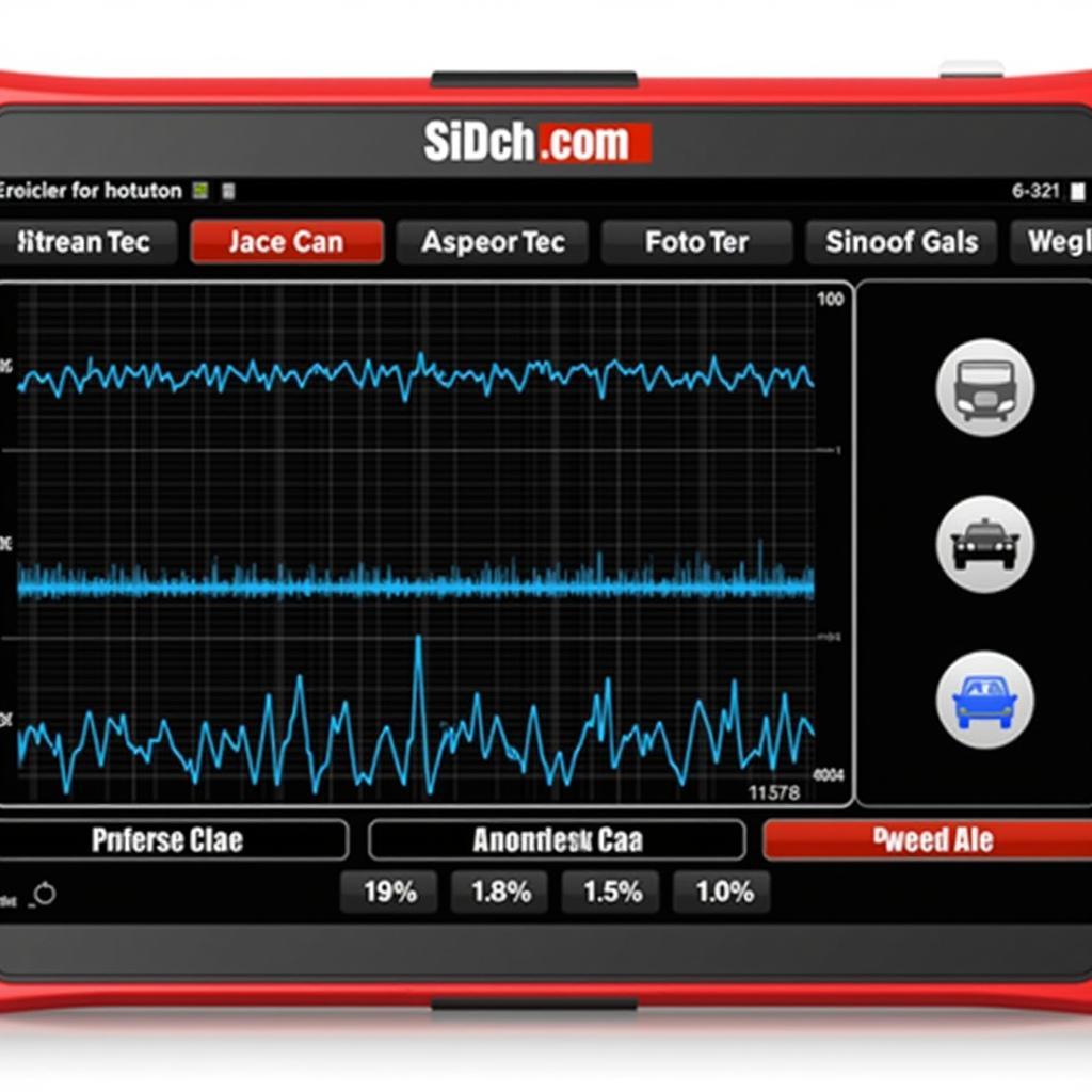 Sidchrome scan tool displaying live data from a car's sensors