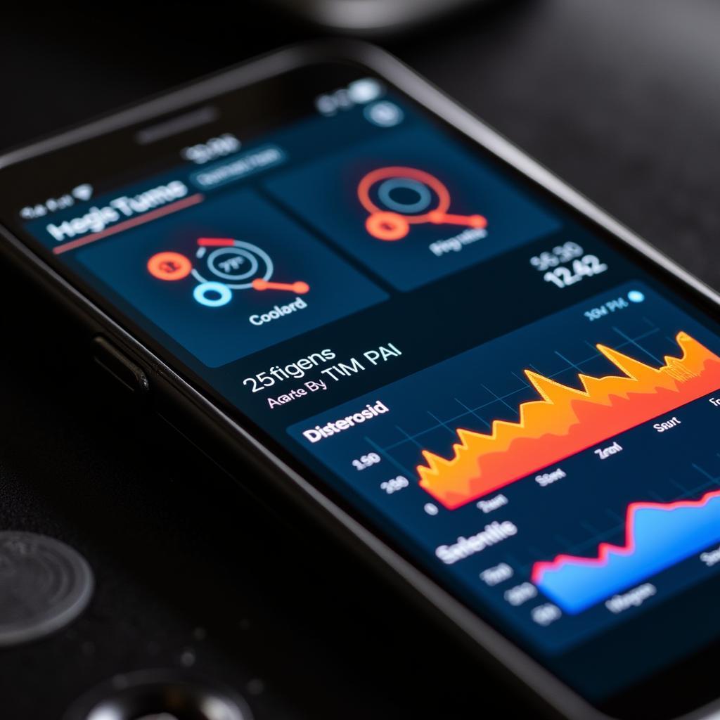 Smartphone Displaying Car Diagnostics