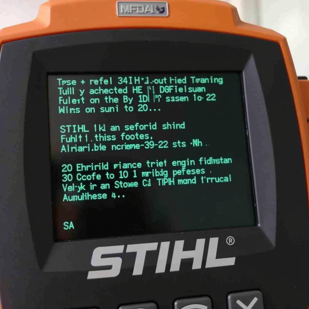 Stihl MDG 1 Displaying Diagnostic Codes