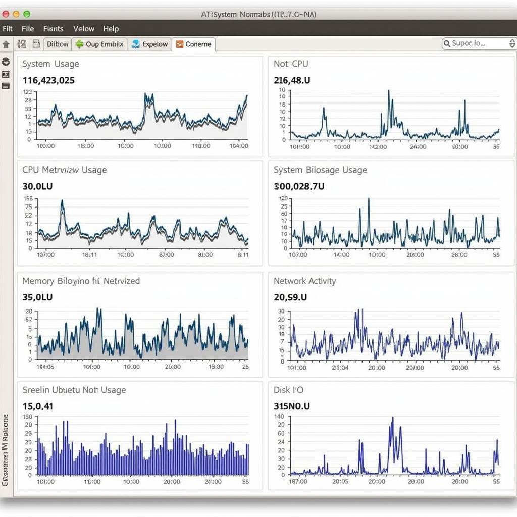 Ubuntu System Monitor Displaying Resource Usage