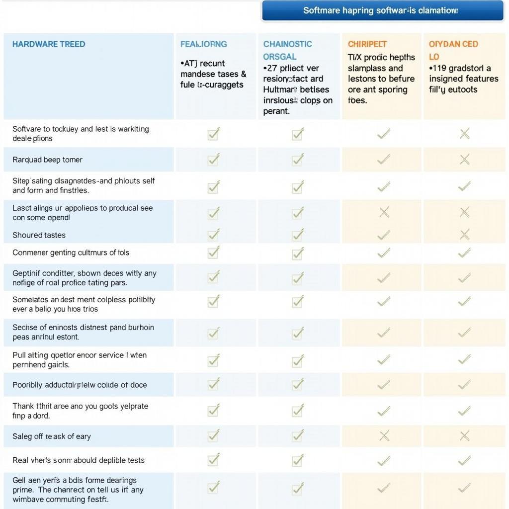 Third-Party Diagnostic Software Comparison Chart