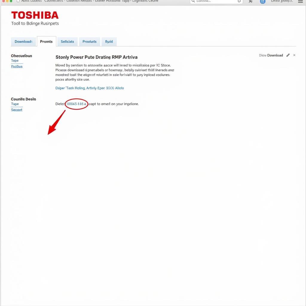 Toshiba Support Website Download Section